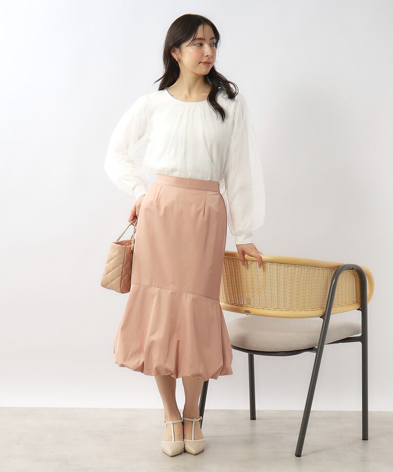 index「≪S-LLsize≫ チュールレイヤードトップス【洗濯機洗い可】」|Tシャツ・カットソー|