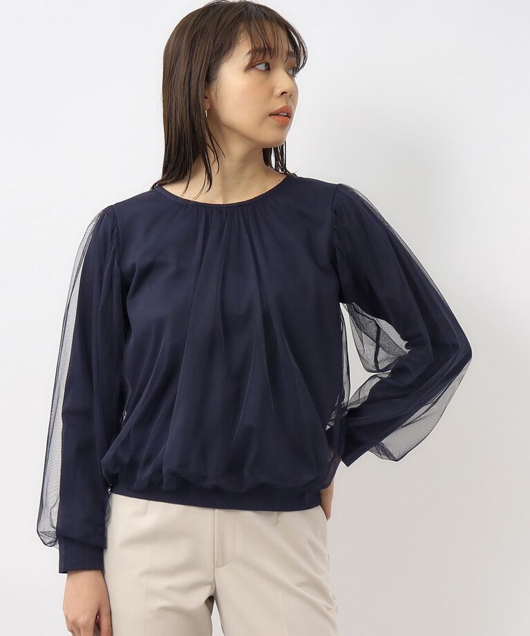 index「≪S-LLsize≫ チュールレイヤードトップス【洗濯機洗い可】」|Tシャツ・カットソー|