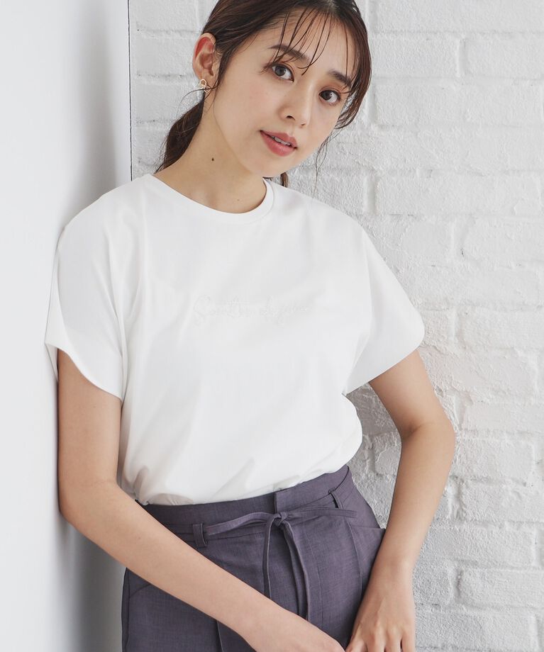 index「UV ビーズロゴデザインTシャツ【接触冷感/手洗い可】」|Tシャツ・カットソー|ｵﾌﾎﾜｲﾄ(003)