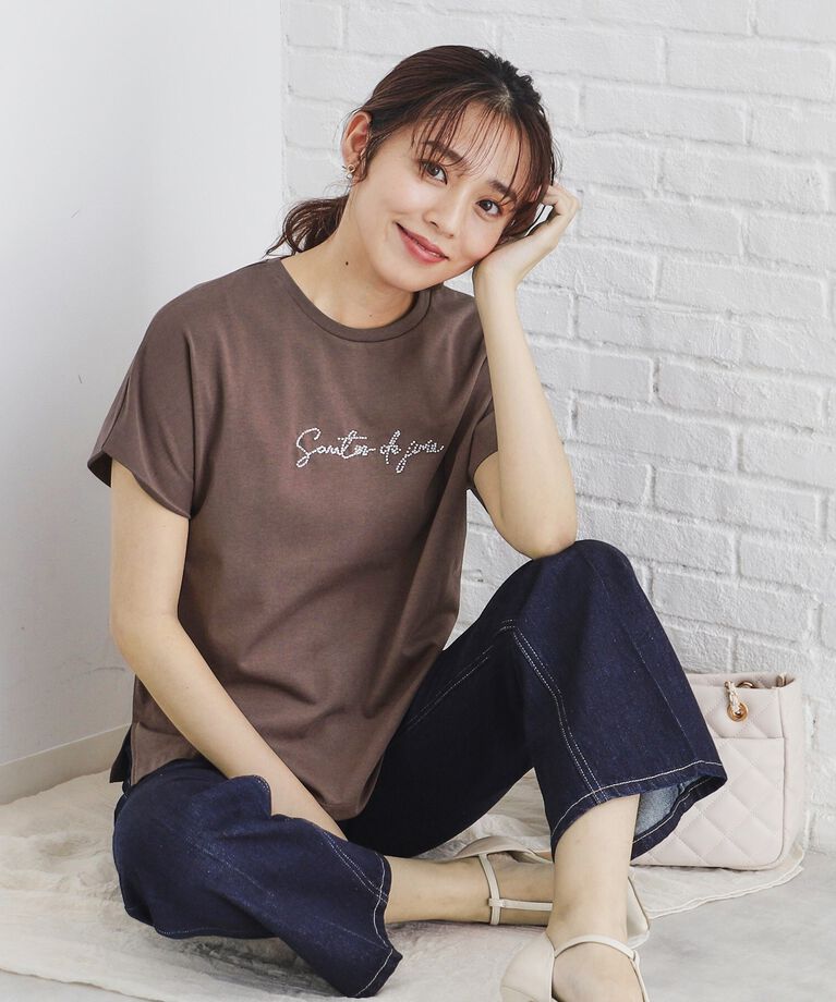 index「UV ビーズロゴデザインTシャツ【接触冷感/手洗い可】」|Tシャツ・カットソー|
