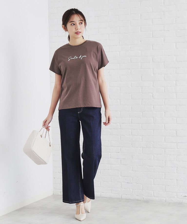 index「UV ビーズロゴデザインTシャツ【接触冷感/手洗い可】」|Tシャツ・カットソー|