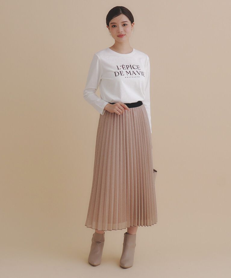 index「UV ロゴプリント7分袖トップス【洗濯機洗い/抗ピル】」|Tシャツ・カットソー|
