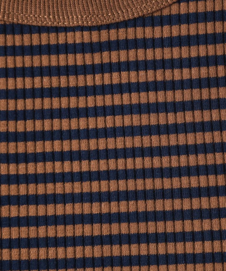 OPAQUE.CLIP「細ボーダーリブカットソー【洗濯機洗い可】」|Tシャツ・カットソー|