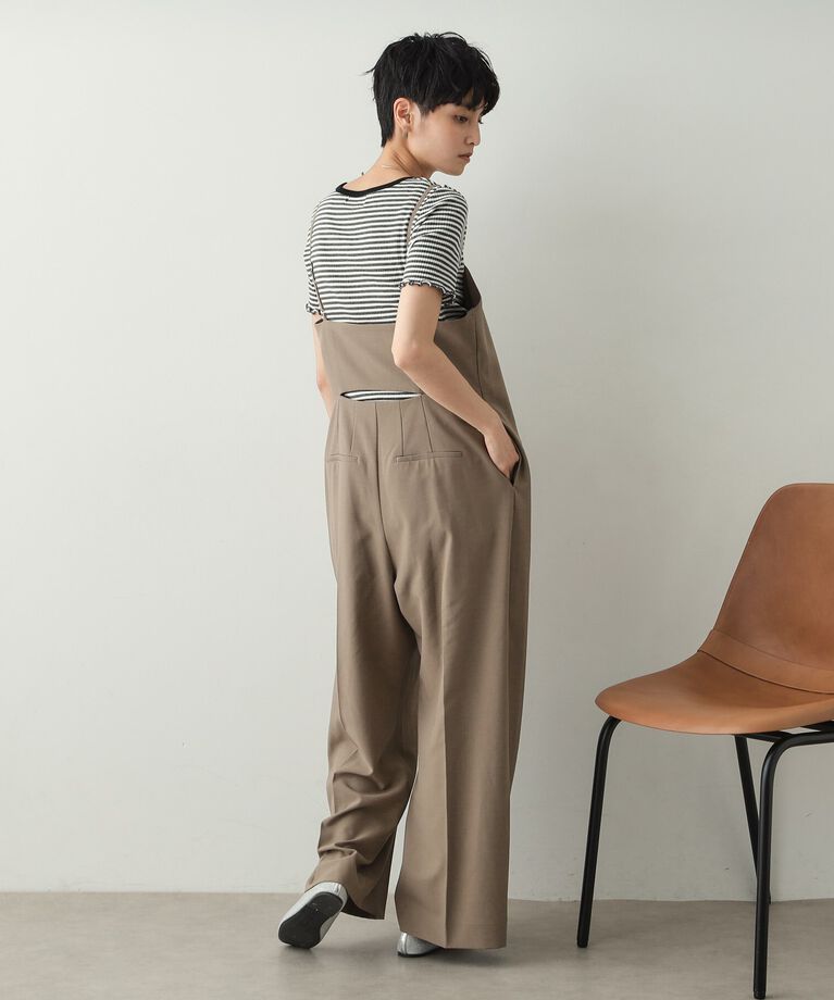 OPAQUE.CLIP「細ボーダーリブカットソー【洗濯機洗い可】」|Tシャツ・カットソー|