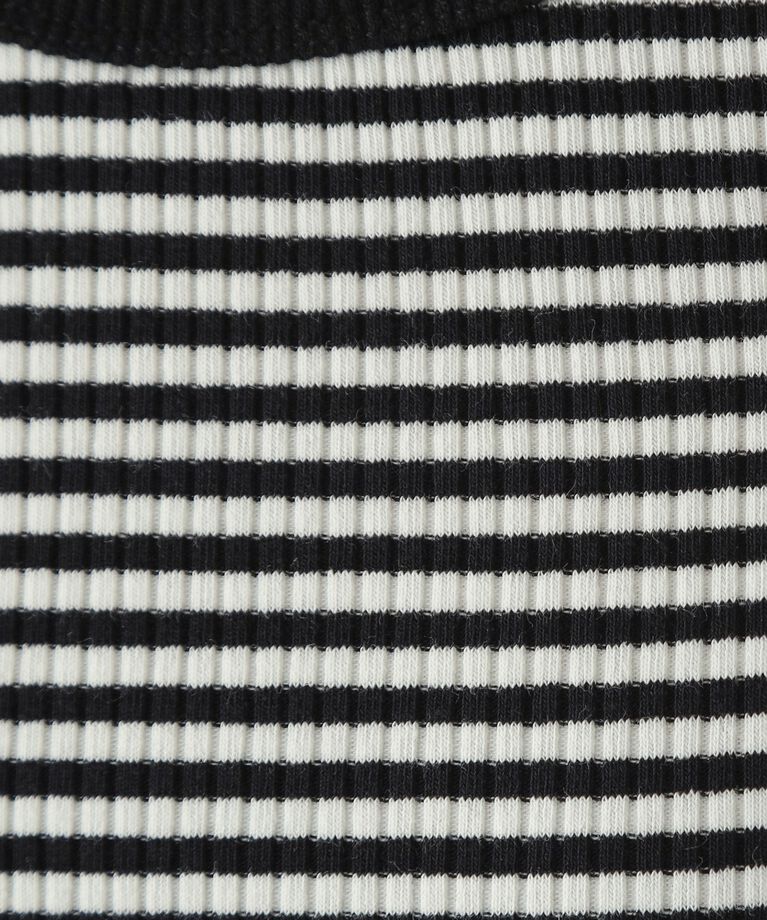 OPAQUE.CLIP「細ボーダーリブカットソー【洗濯機洗い可】」|Tシャツ・カットソー|