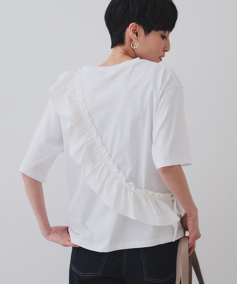 OPAQUE.CLIP「フリルドッキングカットソー【洗濯機洗い可】」|Tシャツ・カットソー|