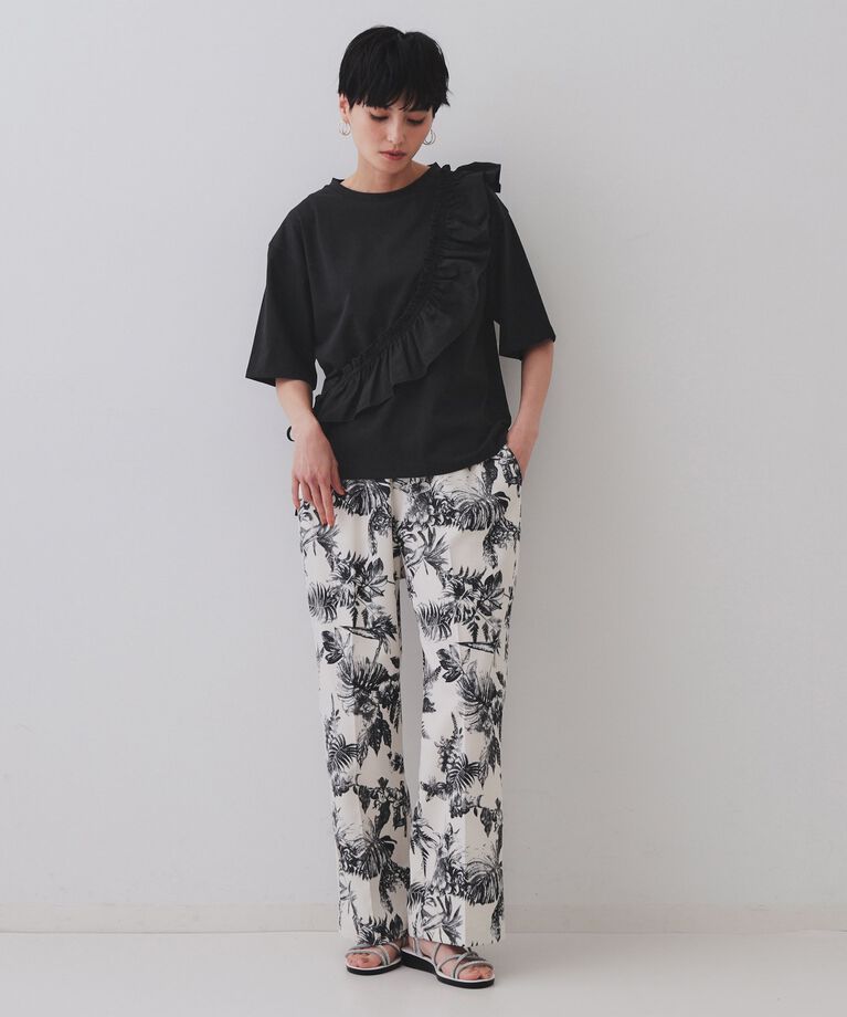 OPAQUE.CLIP「フリルドッキングカットソー【洗濯機洗い可】」|Tシャツ・カットソー|