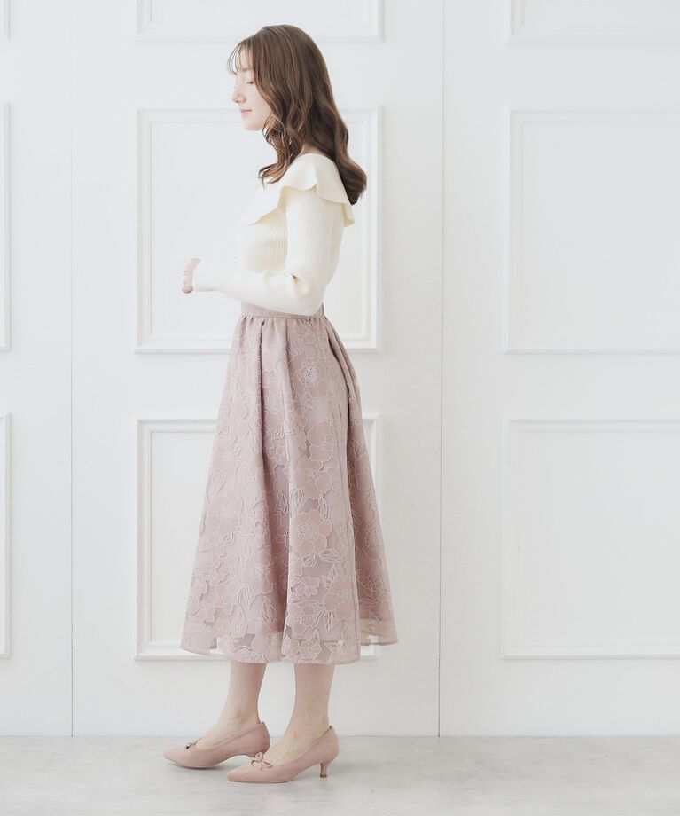 Couture broach「【2024春新作】【前後2WAY】ビッグカラーニット」|ニット・セーター|