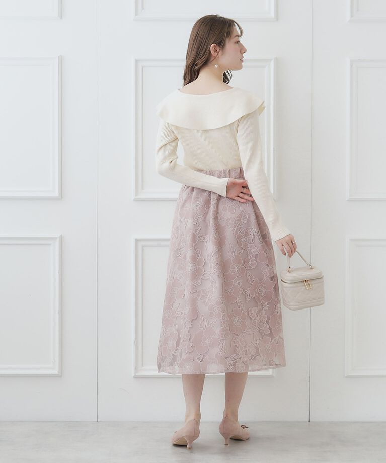 Couture broach「【2024春新作】【前後2WAY】ビッグカラーニット」|ニット・セーター|