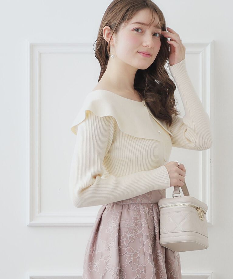 Couture broach「【2024春新作】【前後2WAY】ビッグカラーニット」|ニット・セーター|