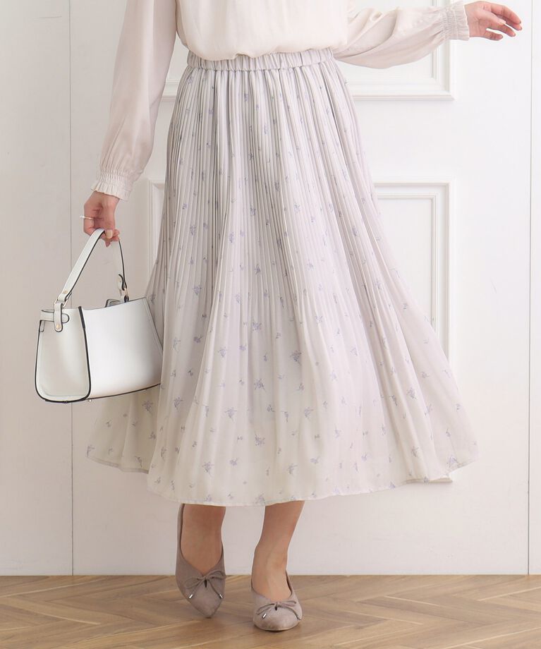Couture broach「花柄プリーツスカート」|スカート|ｸﾞﾚｰｼﾞｭ(150)