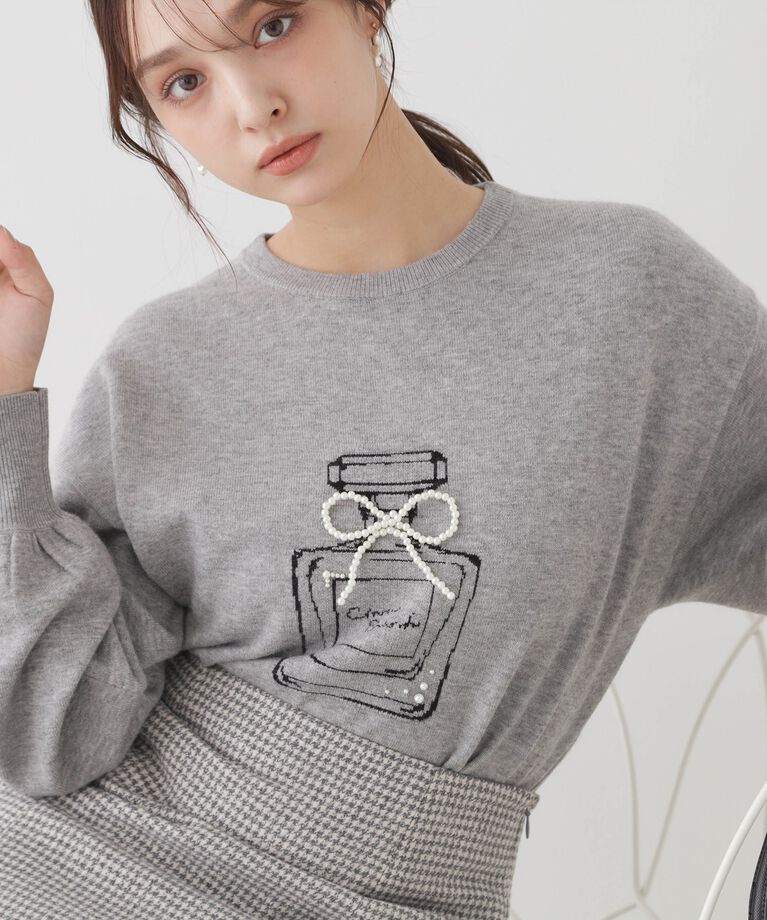 Couture broach「【存在感を引き立てる主役級ニット】パフュームインターシャリッシュアンゴラ」|ニット・セーター|