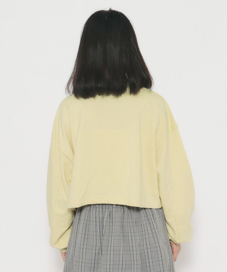 PINK-latte「袖リボンギャザー ロングTシャツ」|Tシャツ・カットソー|