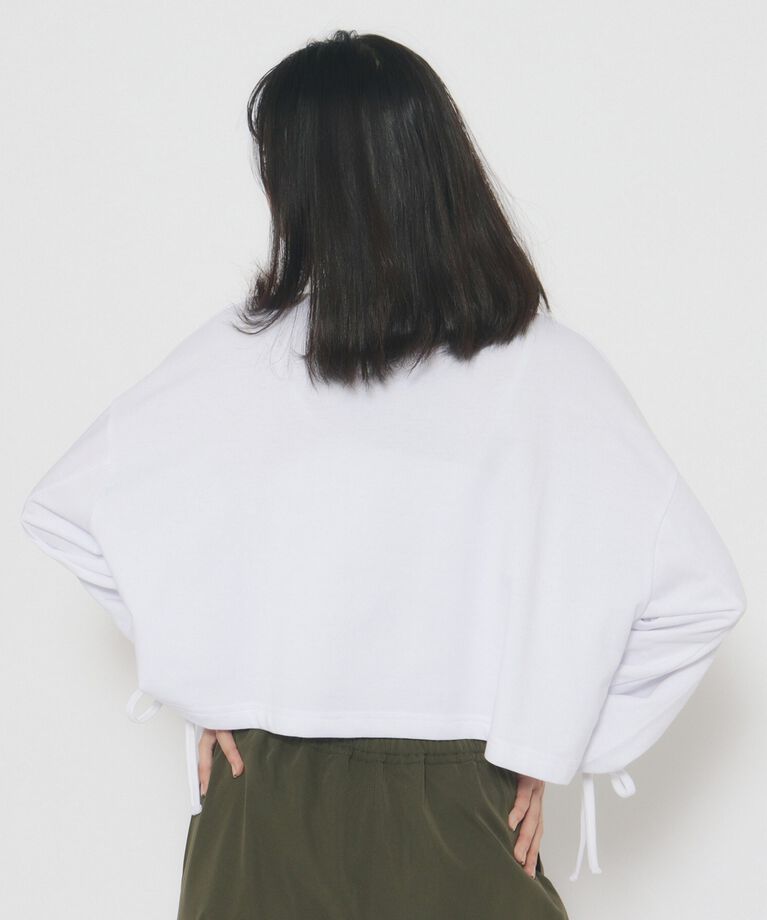 PINK-latte「袖リボンギャザー ロングTシャツ」|Tシャツ・カットソー|