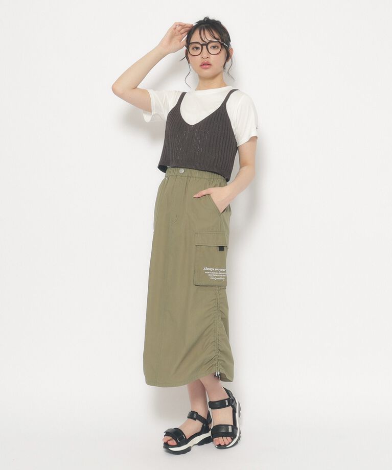 PINK-latte「【2点SET・洗える】＋3歳見え　ニットビスチェ＋インナーTシャツセット」|その他|