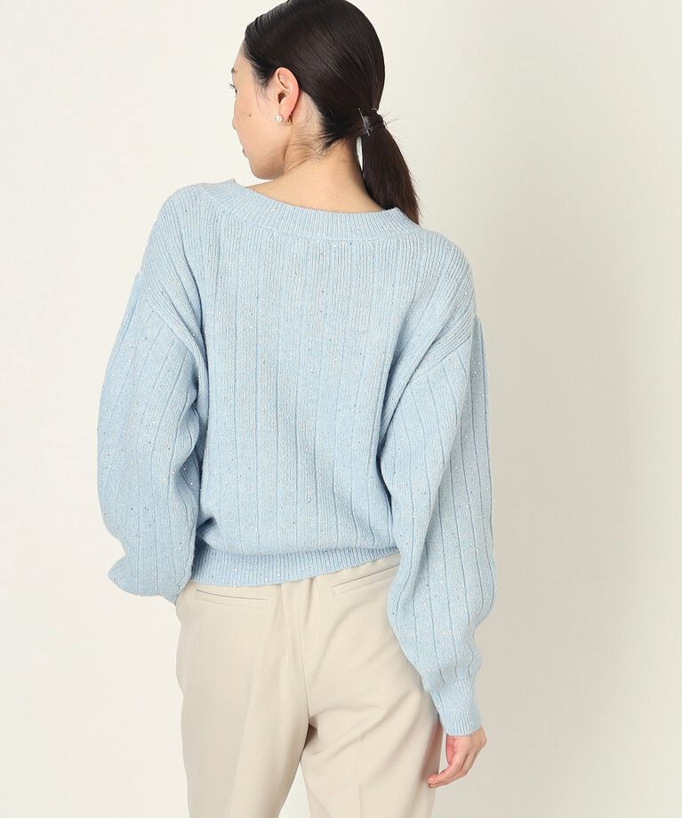 THE SHOP TK「キラキラスパンコールリブニット【手洗い可】」|ニット・セーター|
