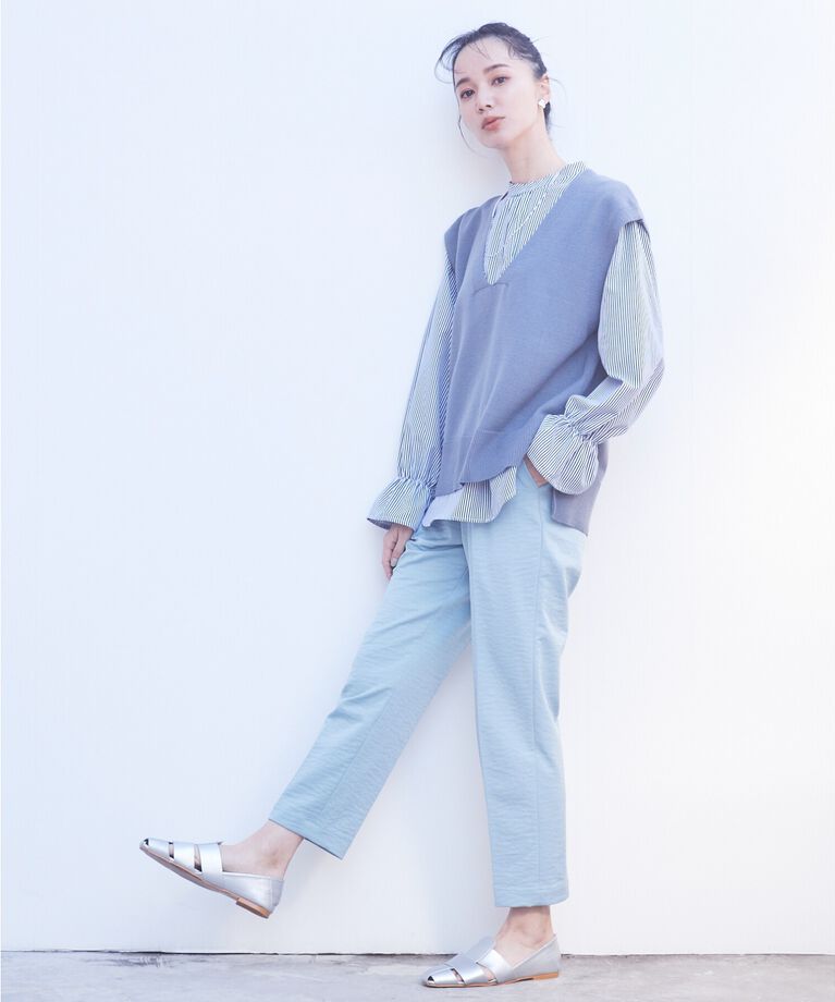 THE SHOP TK「【5色展開/美脚/環境に優しい】ツイルワッシャーテーパードパンツ/洗える」|その他|