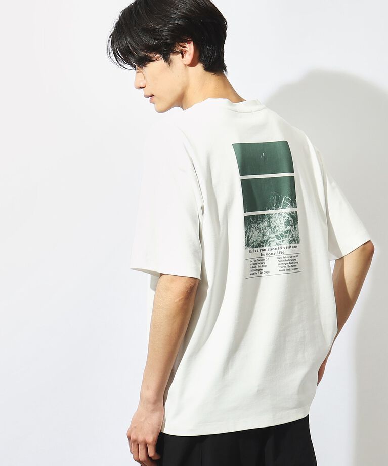 THE SHOP TK「【接触冷感】FRESH NATURE ポンチフォトTシャツ」|Tシャツ・カットソー|オフホワイト(103