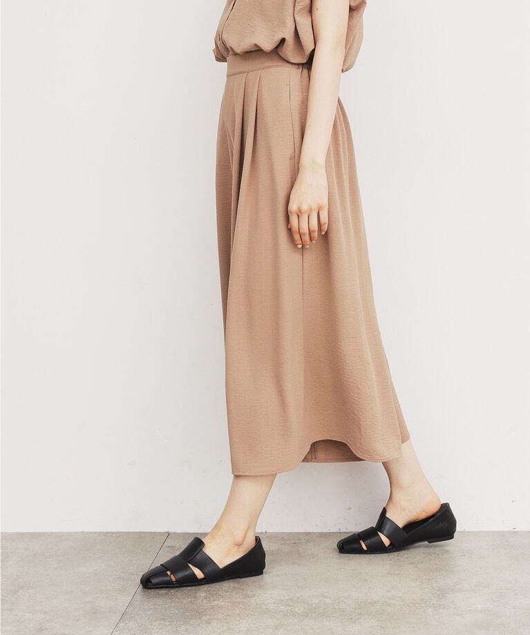 THE SHOP TK「【涼しい！/シワになりにくい/吸水速乾/洗える】フレアスカートパンツ」|その他|ベージュ(052)