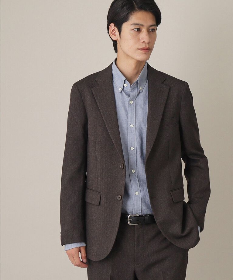 THE SHOP TK「AVANTウーリーヘリンボンジャケット【セットアップ可/ビジネス対応/洗える/ストレッチ素材/シワに」|テーラードジャケット|