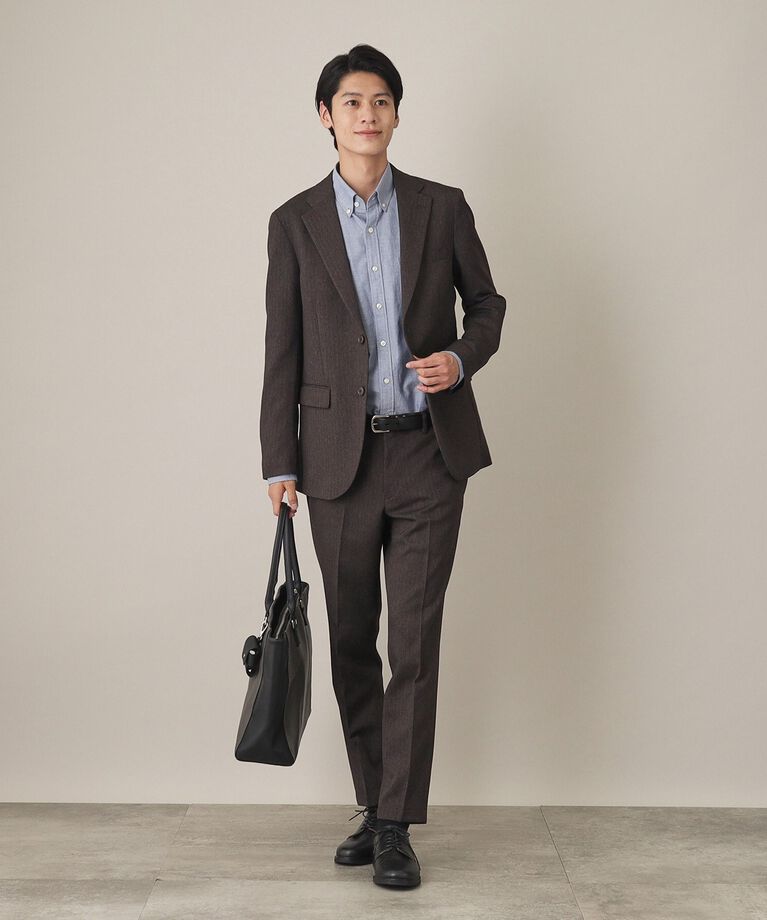 THE SHOP TK「AVANTウーリーヘリンボンジャケット【セットアップ可/ビジネス対応/洗える/ストレッチ素材/シワに」|テーラードジャケット|