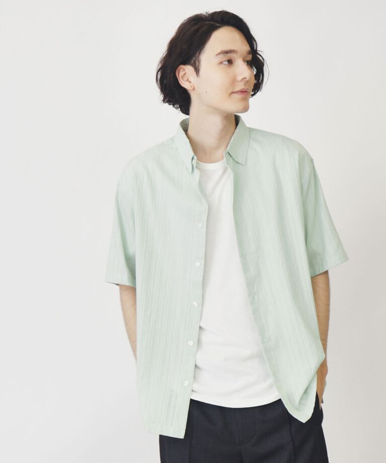 THE SHOP TK「コットンレース半袖シャツ」|シャツ・ブラウス|ミントグリーン(02