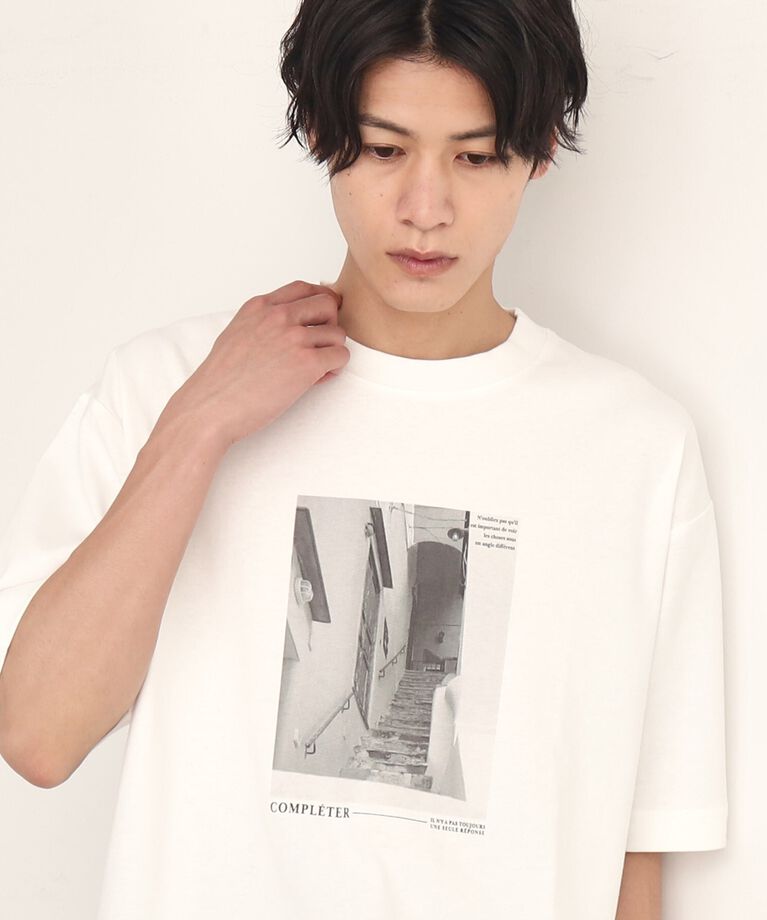 THE SHOP TK「オーガニックコットンFrenchフォトTシャツ」|Tシャツ・カットソー|オフホワイト(403