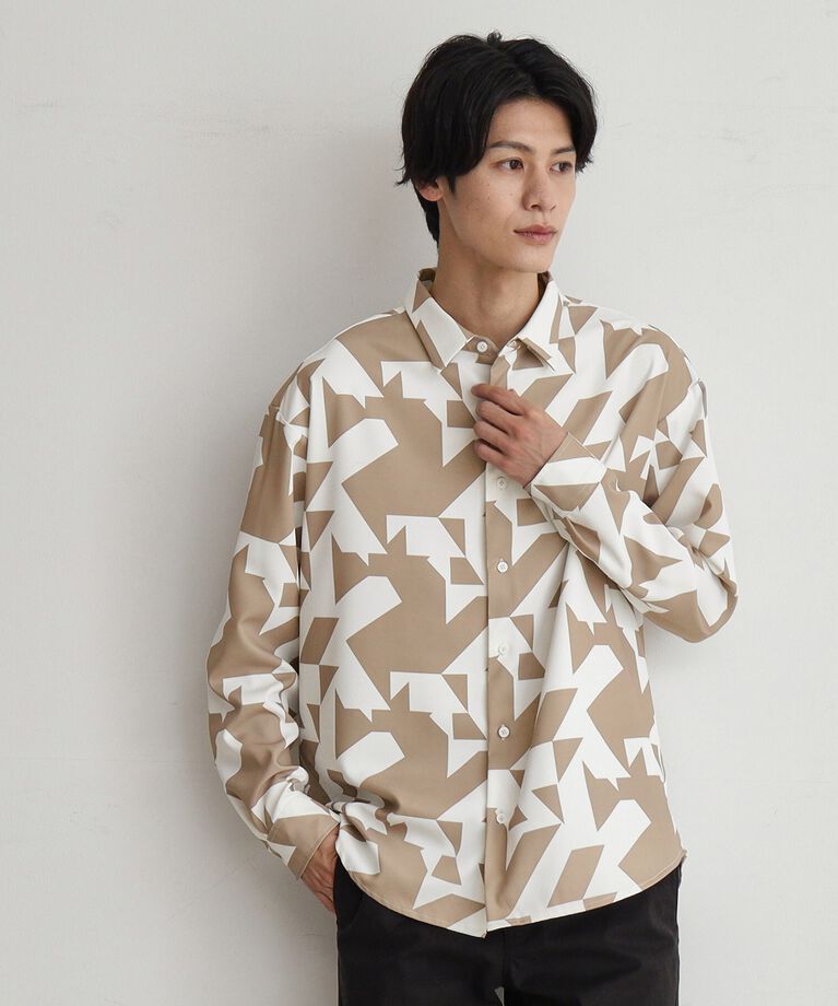 THE SHOP TK「【8色展開】アソートデザインシャツ」|シャツ・ブラウス|グレージュ(250)