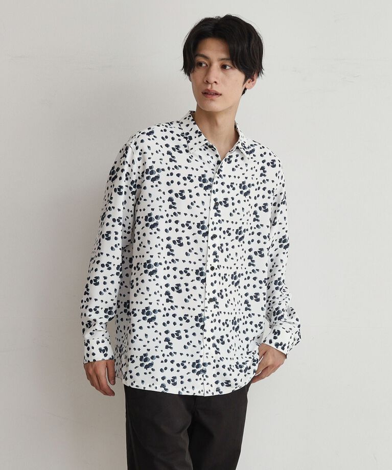 THE SHOP TK「ドットプリント柄シャツ」|シャツ・ブラウス|オフホワイト(103