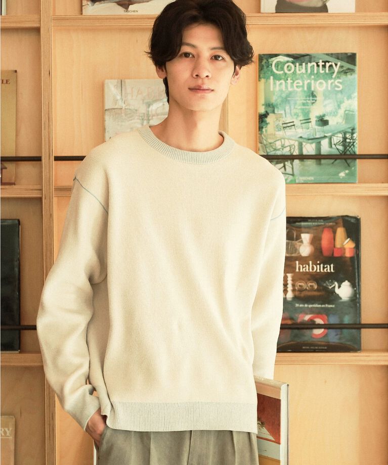 THE SHOP TK「【ハグするニット】モールニットクルーネック　親子リンク/ユニセックス」|ニット・セーター|オフホワイト(003