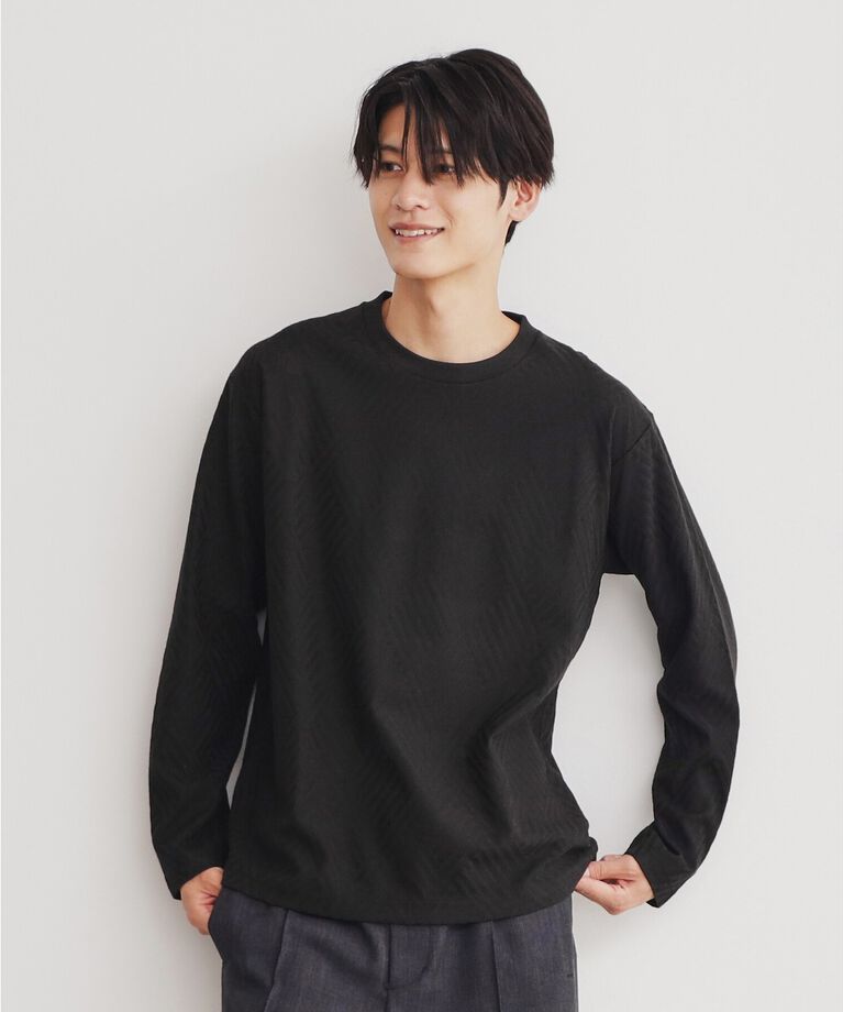 THE SHOP TK「リンクスジャカード長袖Ｔシャツ」|Tシャツ・カットソー|