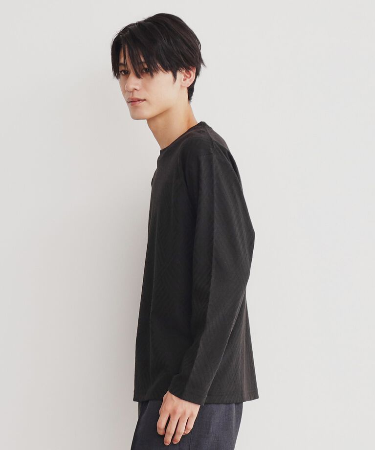 THE SHOP TK「リンクスジャカード長袖Ｔシャツ」|Tシャツ・カットソー|