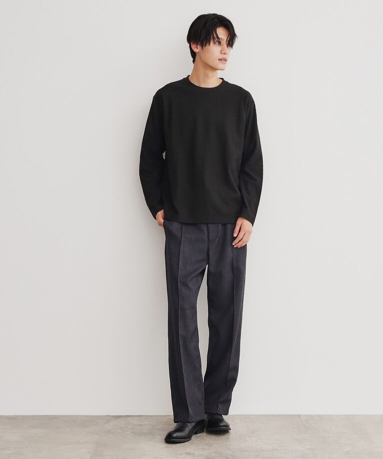 THE SHOP TK「リンクスジャカード長袖Ｔシャツ」|Tシャツ・カットソー|