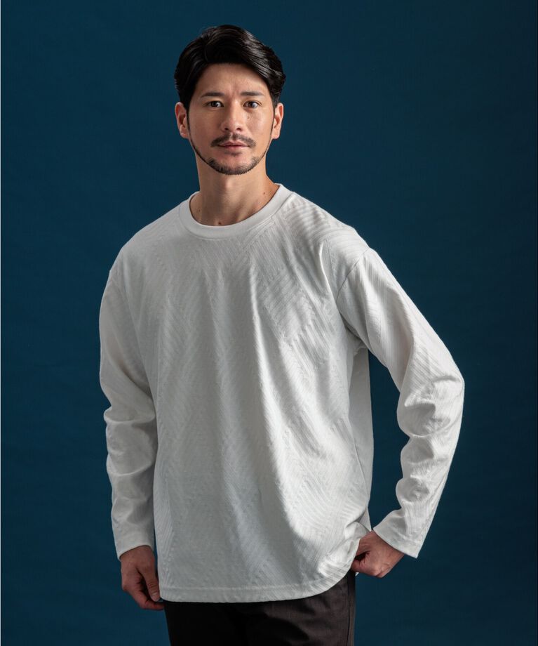 THE SHOP TK「リンクスジャカード長袖Ｔシャツ」|Tシャツ・カットソー|