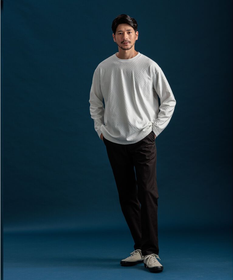 THE SHOP TK「リンクスジャカード長袖Ｔシャツ」|Tシャツ・カットソー|
