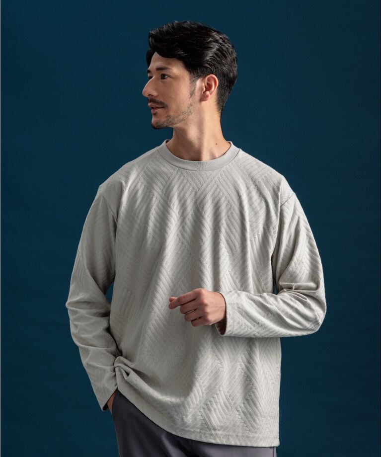 THE SHOP TK「リンクスジャカード長袖Ｔシャツ」|Tシャツ・カットソー|