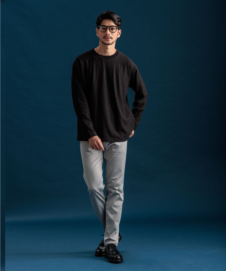 THE SHOP TK「リンクスジャカード長袖Ｔシャツ」|Tシャツ・カットソー|