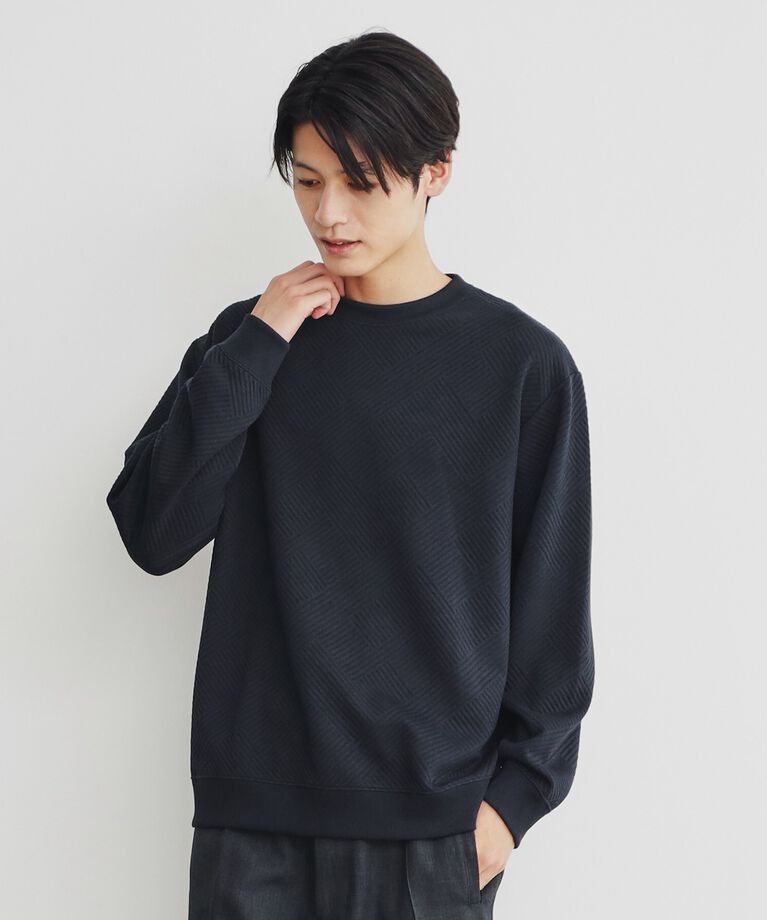 THE SHOP TK「ふくれキルティングプルオーバー」|Tシャツ・カットソー|ネイビー(094)