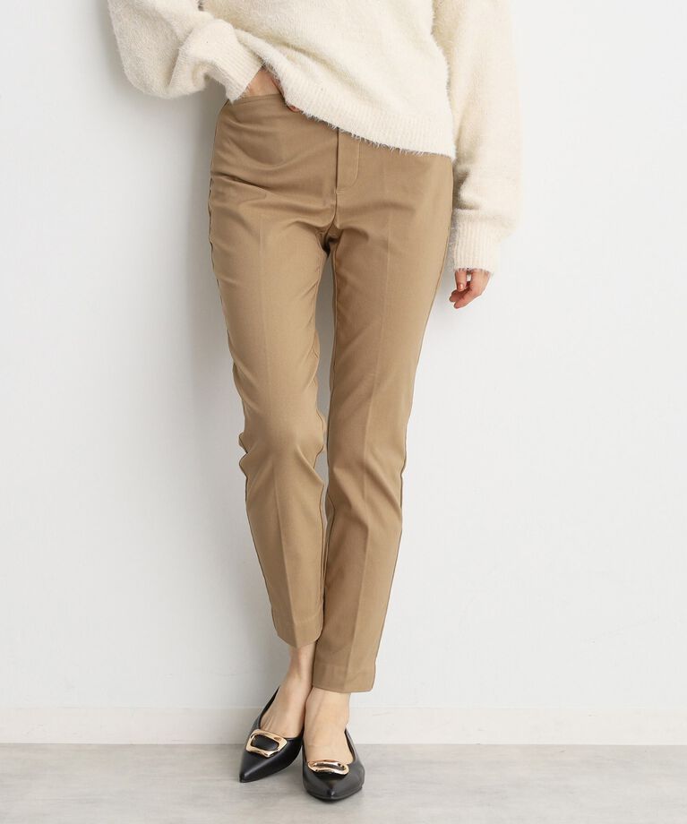 THE SHOP TK「【ラクでキレイ】ハイパーストレッチ裏起毛スティックパンツ/洗える」|その他|ベージュ(052)