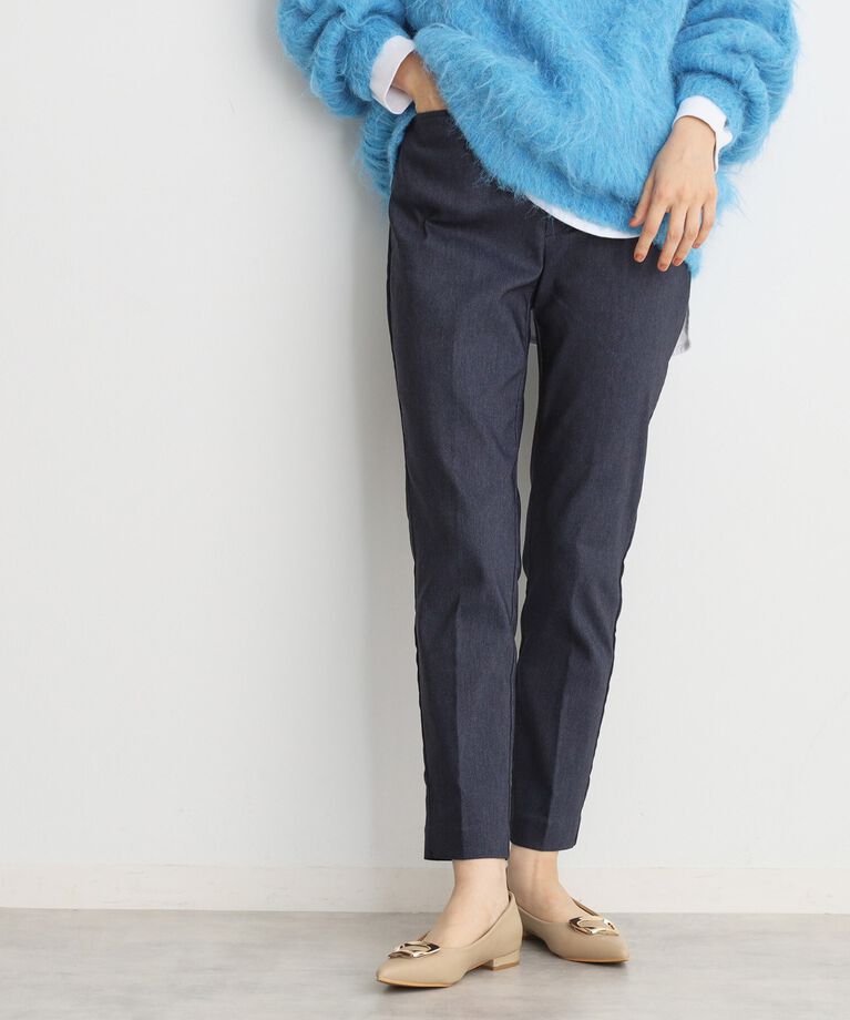 THE SHOP TK「【ラクでキレイ】ハイパーストレッチ裏起毛スティックパンツ/洗える」|その他|ネイビー(094)