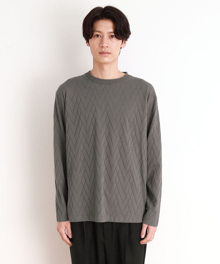 THE SHOP TK「ジオメトリックリンクス長袖Tシャツ ON／OFF兼用」|Tシャツ・カットソー|