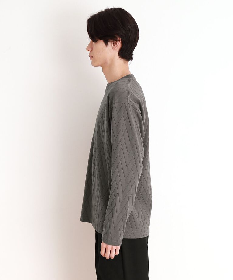 THE SHOP TK「ジオメトリックリンクス長袖Tシャツ ON／OFF兼用」|Tシャツ・カットソー|