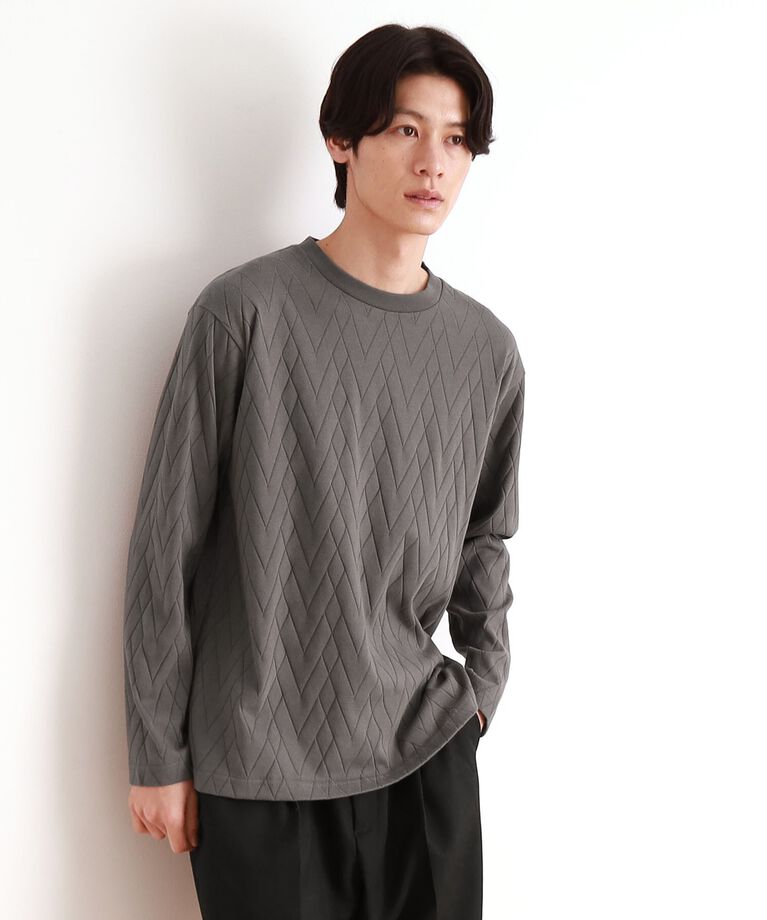 THE SHOP TK「ジオメトリックリンクス長袖Tシャツ ON／OFF兼用」|Tシャツ・カットソー|