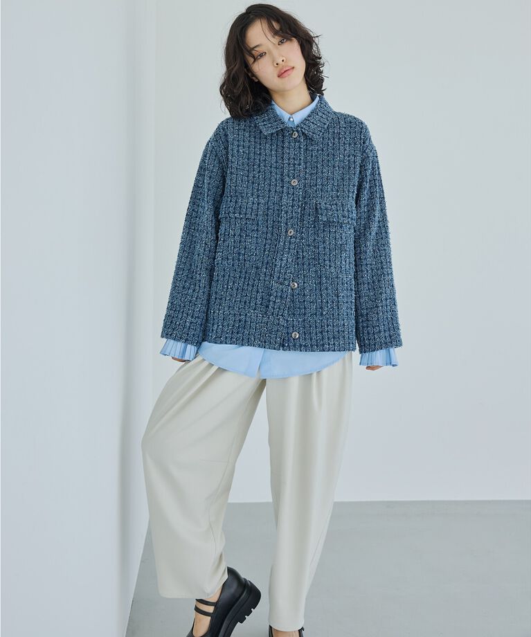 THE SHOP TK「ジャガードデニムジャケット【洗える】」|デニムジャケット|