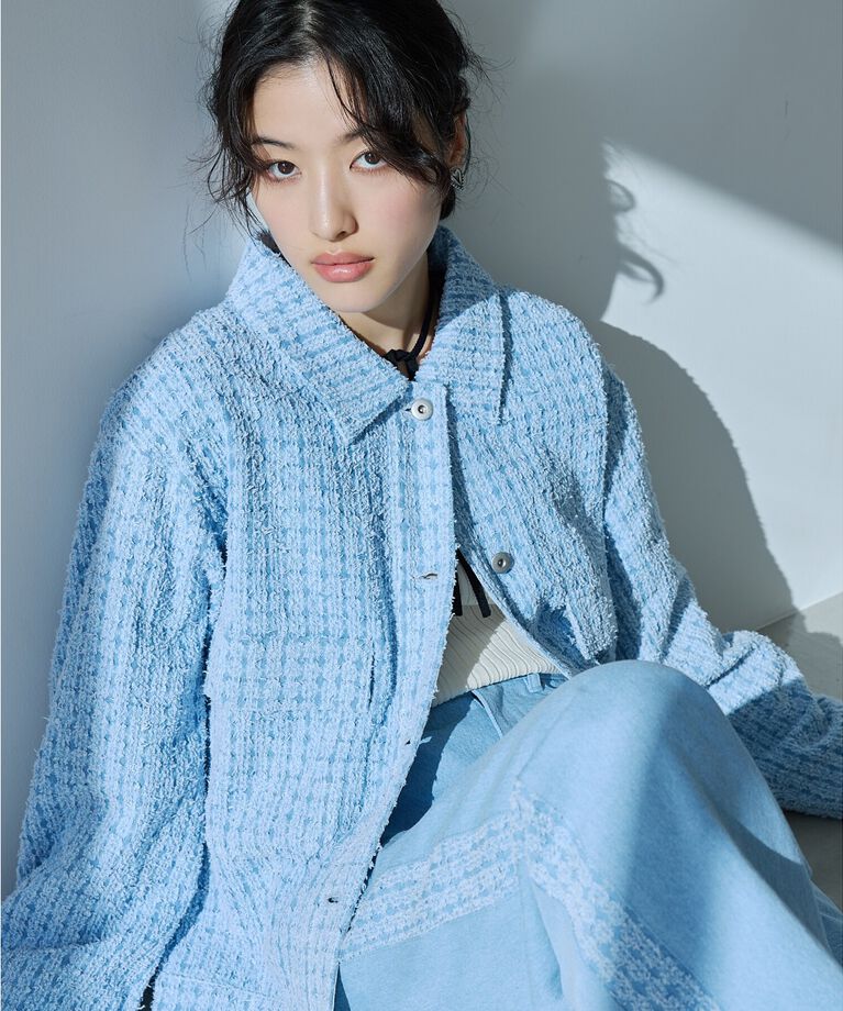 THE SHOP TK「ジャガードデニムジャケット【洗える】」|デニムジャケット|