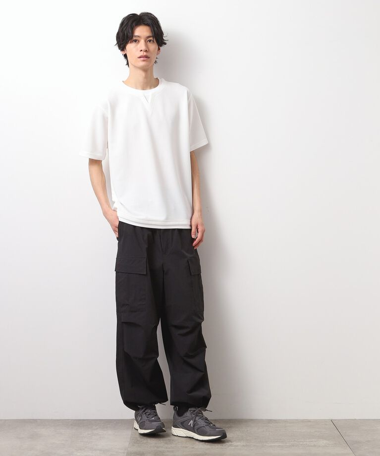 THE SHOP TK「ミニフクレキーネック半袖Tシャツ」|Tシャツ・カットソー|