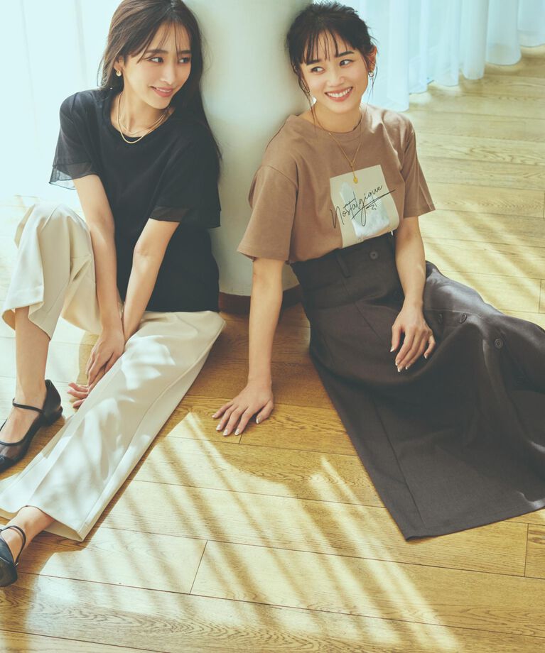 THE SHOP TK「【近藤千尋さん&宮城舞さん着用】ロゴアソートTシャツ/接触冷感/UVケア/洗濯機OK」|Tシャツ・カットソー|