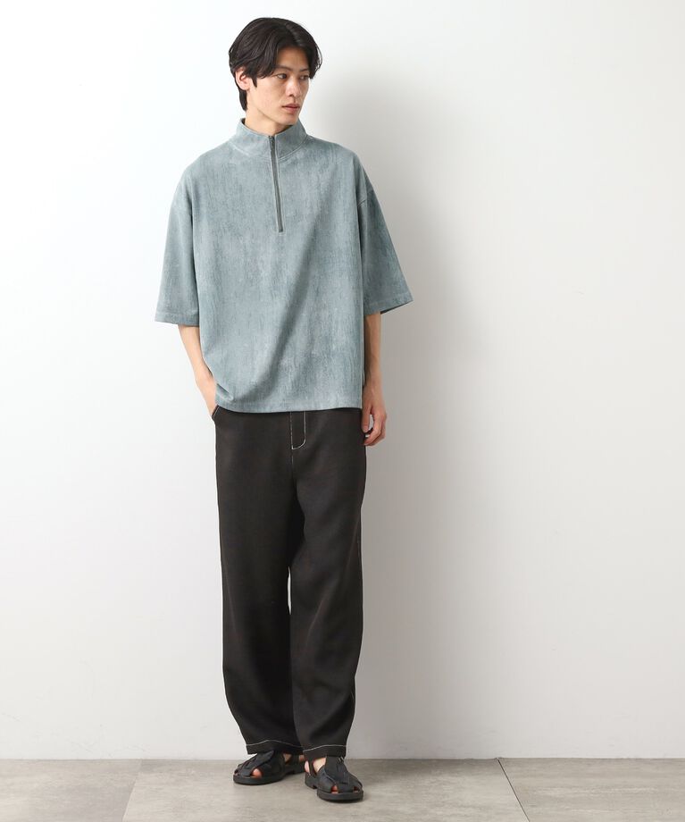 THE SHOP TK「スウェードプリントハーフジップ」|Tシャツ・カットソー|