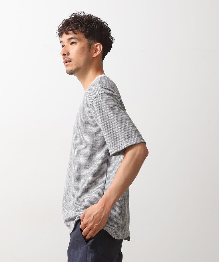 THE SHOP TK「カットジャガード半袖Tシャツ」|Tシャツ・カットソー|