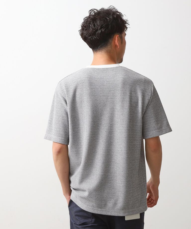 THE SHOP TK「カットジャガード半袖Tシャツ」|Tシャツ・カットソー|